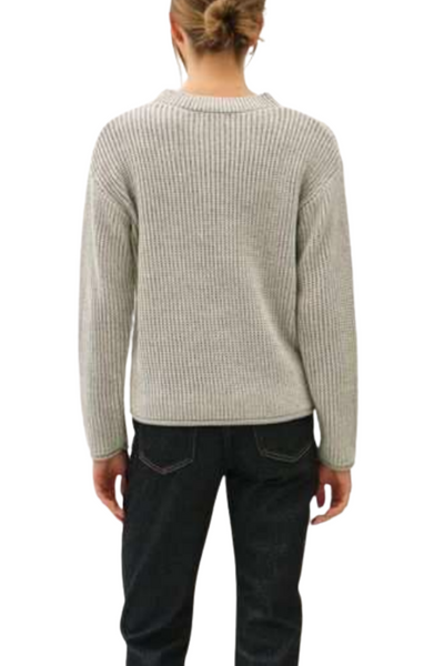 Miranda Washed Sweater - Light Grey