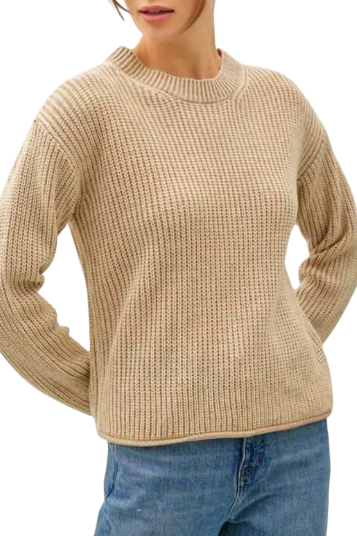 Miranda Washed Sweater - Taupe