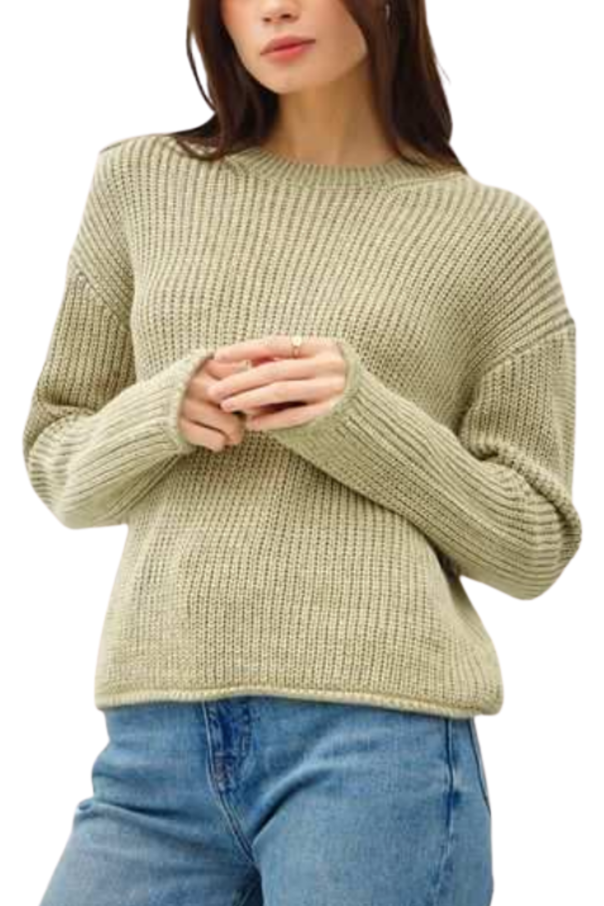 Miranda Washed Sweater - Olive