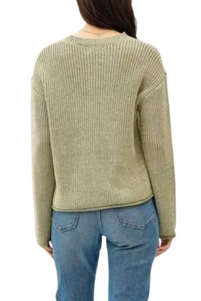 Miranda Washed Sweater - Olive