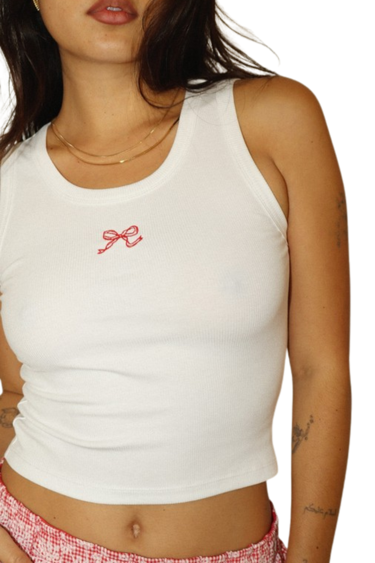 Bow Embroidered Tank