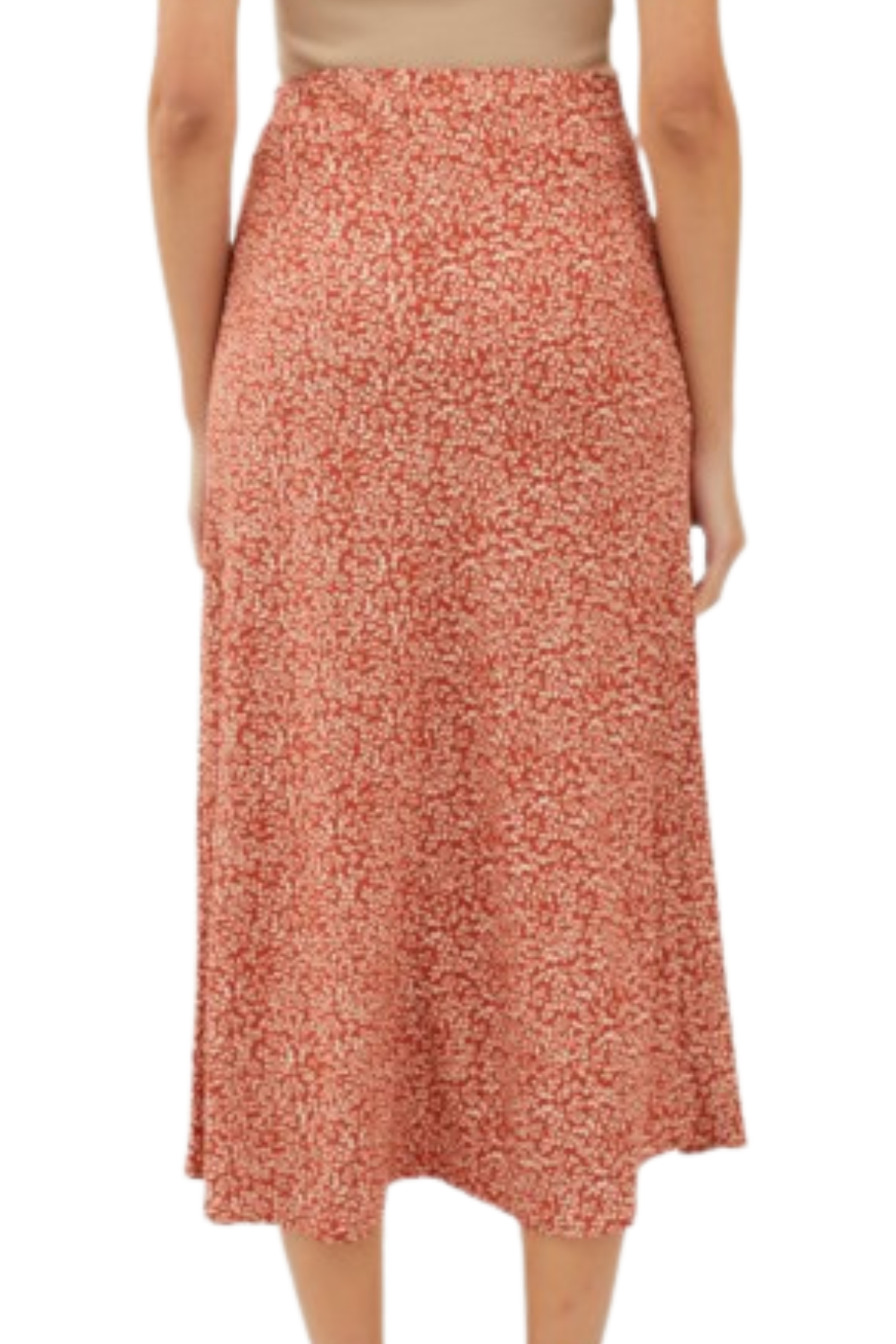 Mandi Printed Midi Skirt - Orange
