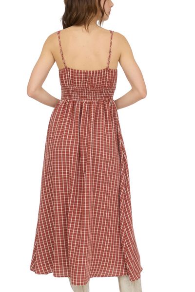 Antonia Plaid Midi Dress