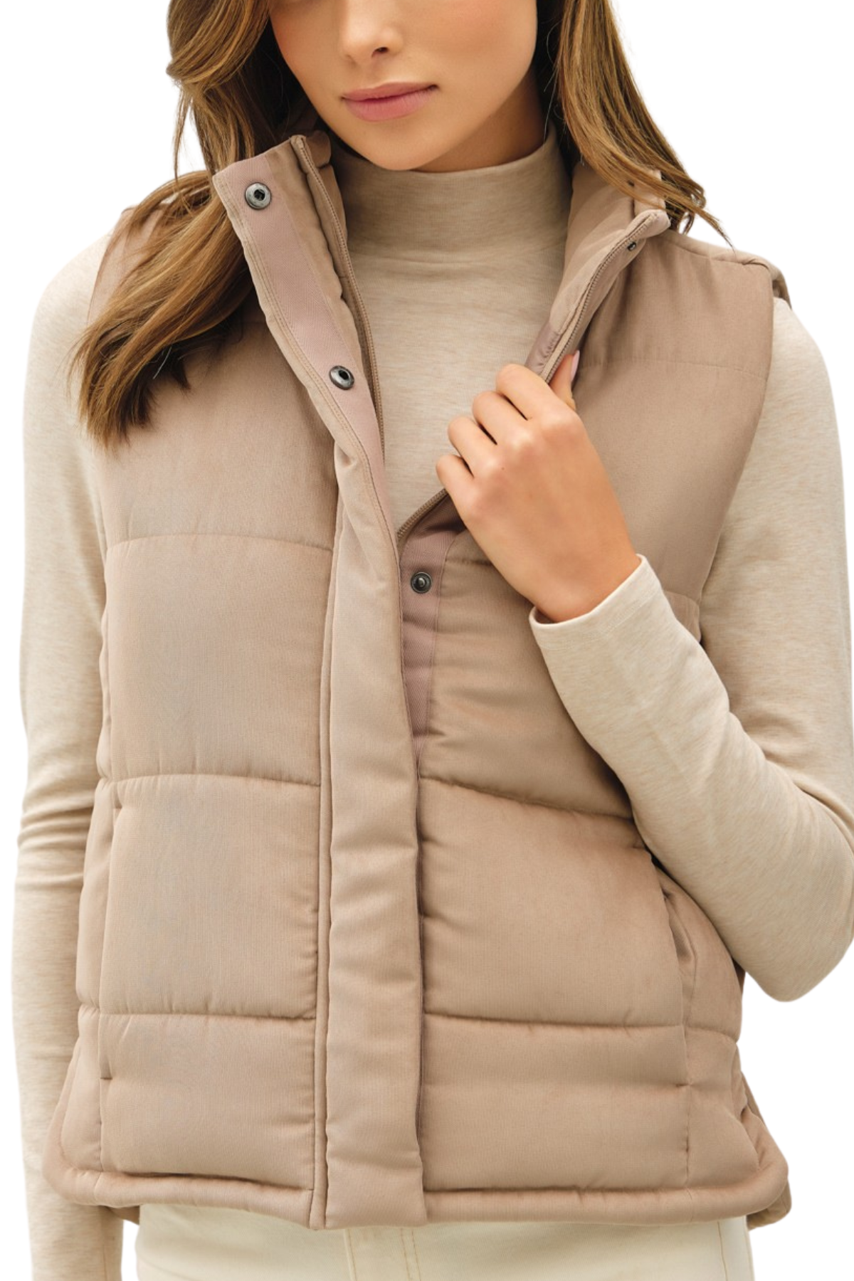 Matilda Puffer Vest - Mocha