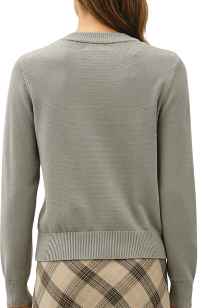 April Basic Soft Sweater - Sage
