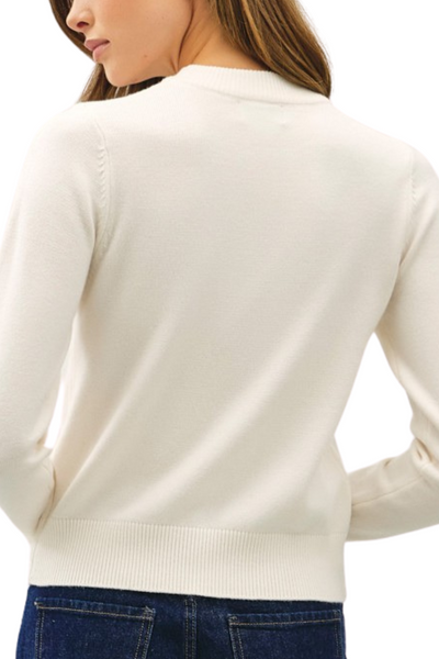 April Basic Soft Sweater - Ivory