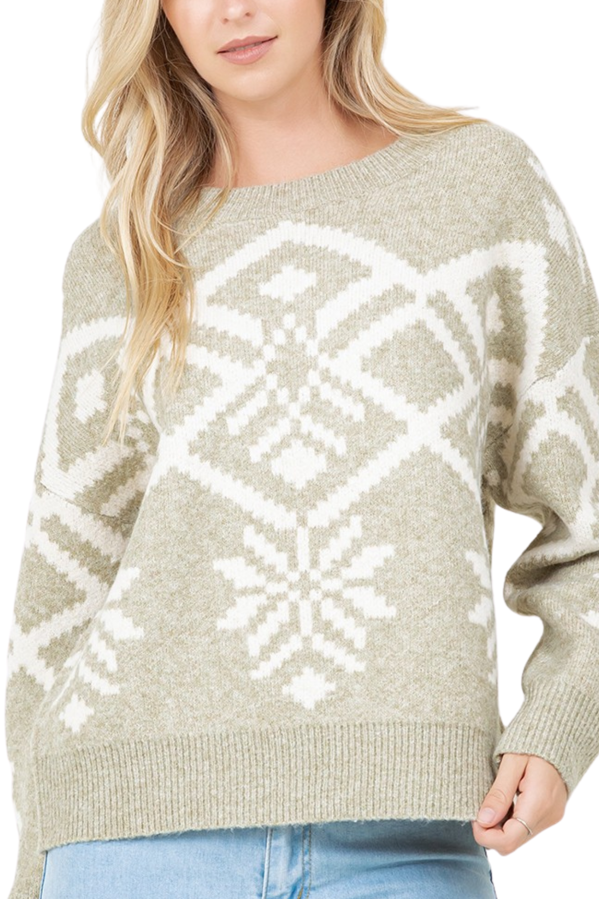 Logan Geometric Printed Sweater