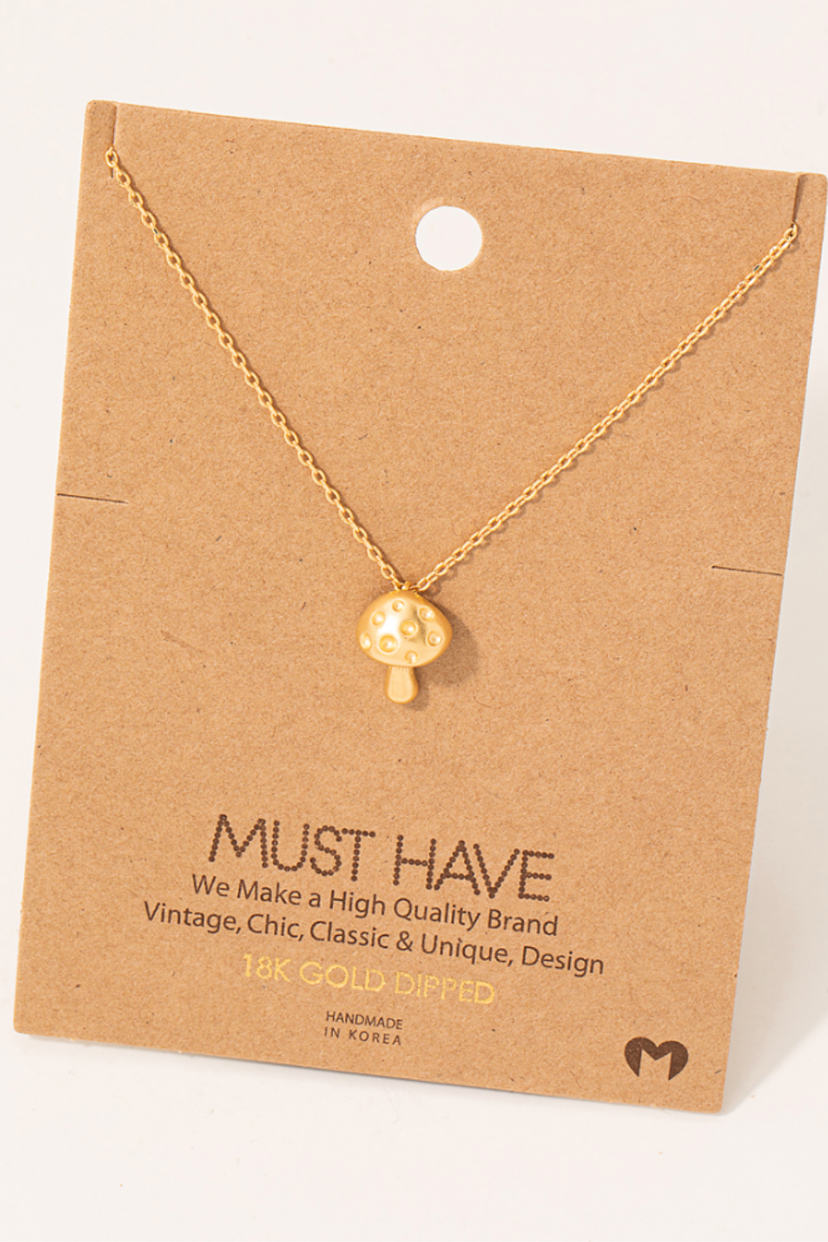 Mushroom Pendant Necklace