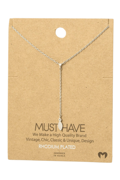 Cz Lariat Chain Necklace