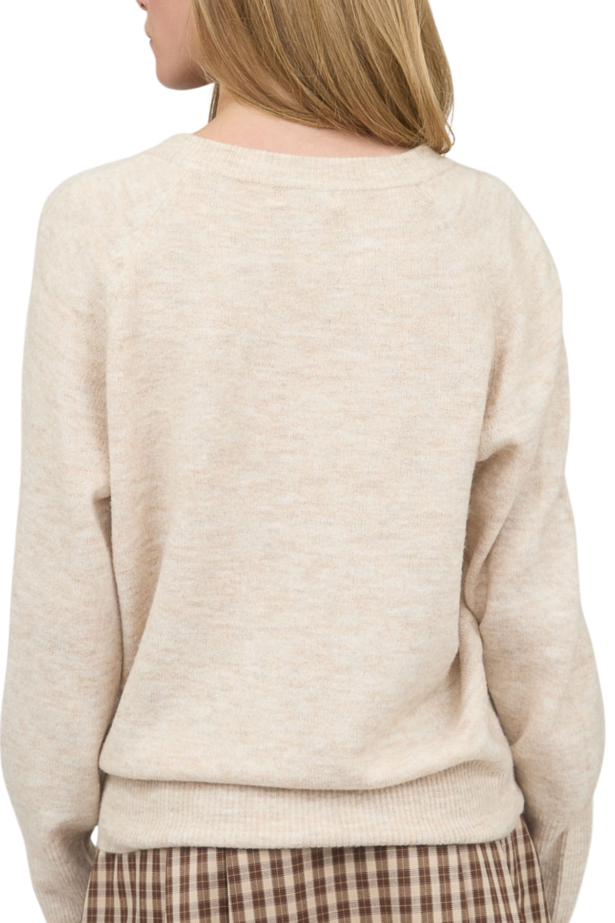 Becca V Neck Sweater - Cream