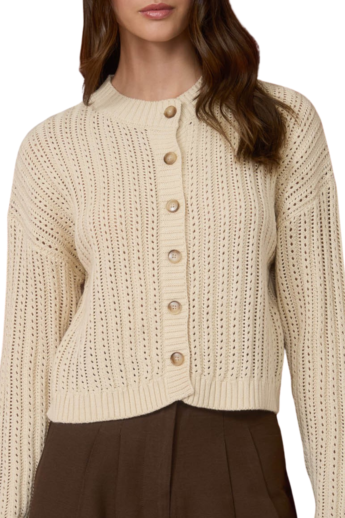 Oaklyn Button Cardigan - Oatmeal