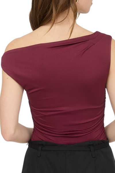 Bridget Off Shoulder Top - Burgundy