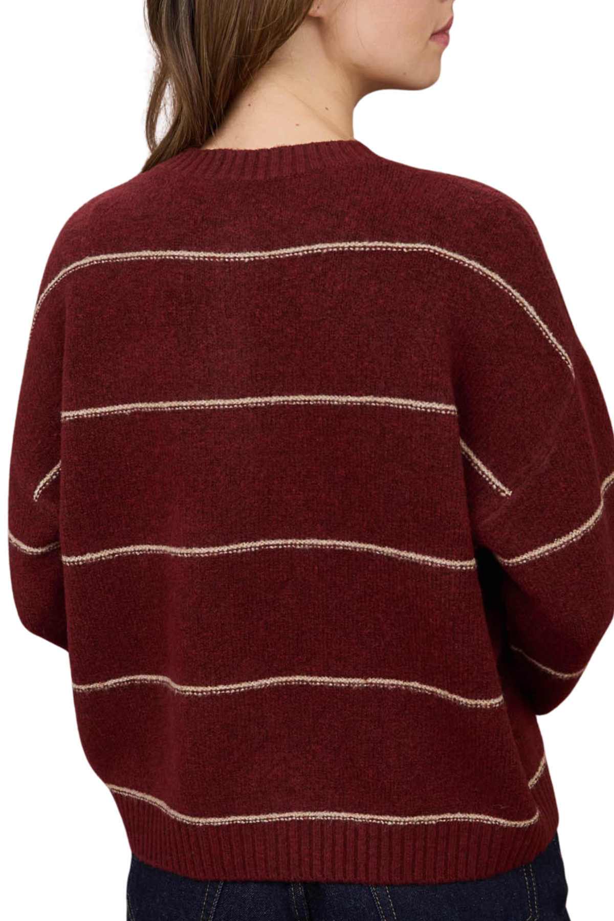 Anna Button Cardigan - Burgundy