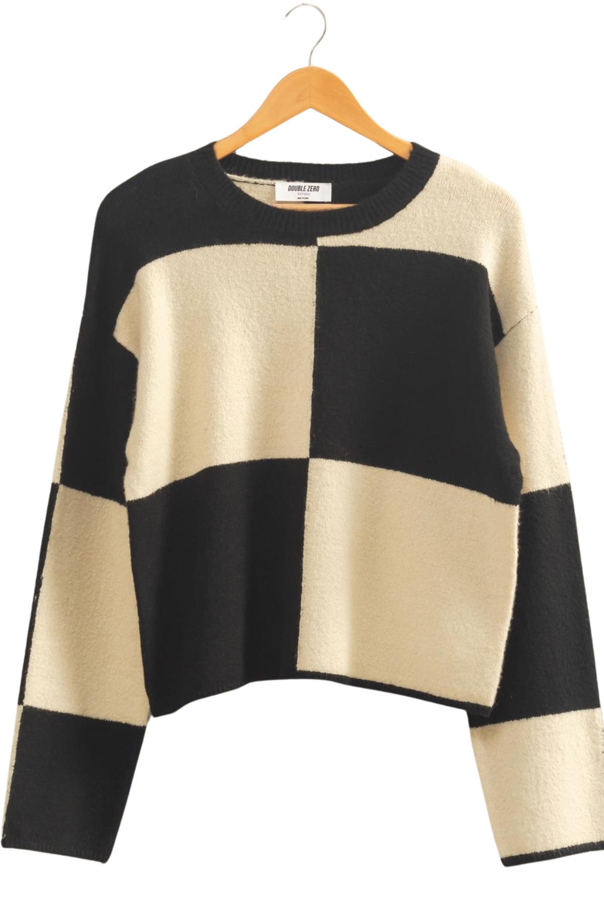 Heidi Checkered Sweater - Black
