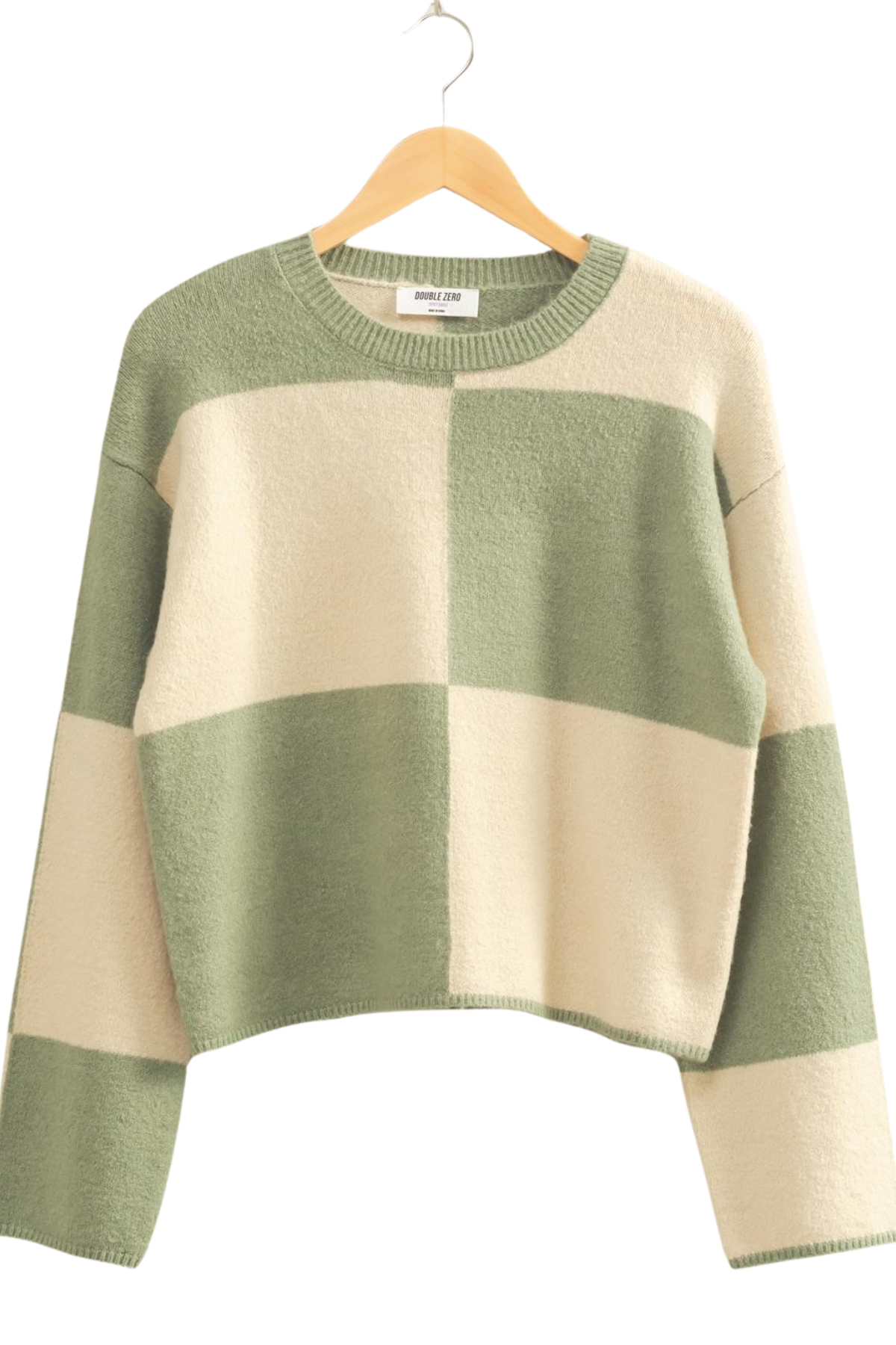 Heidi Checkered Sweater - Sage