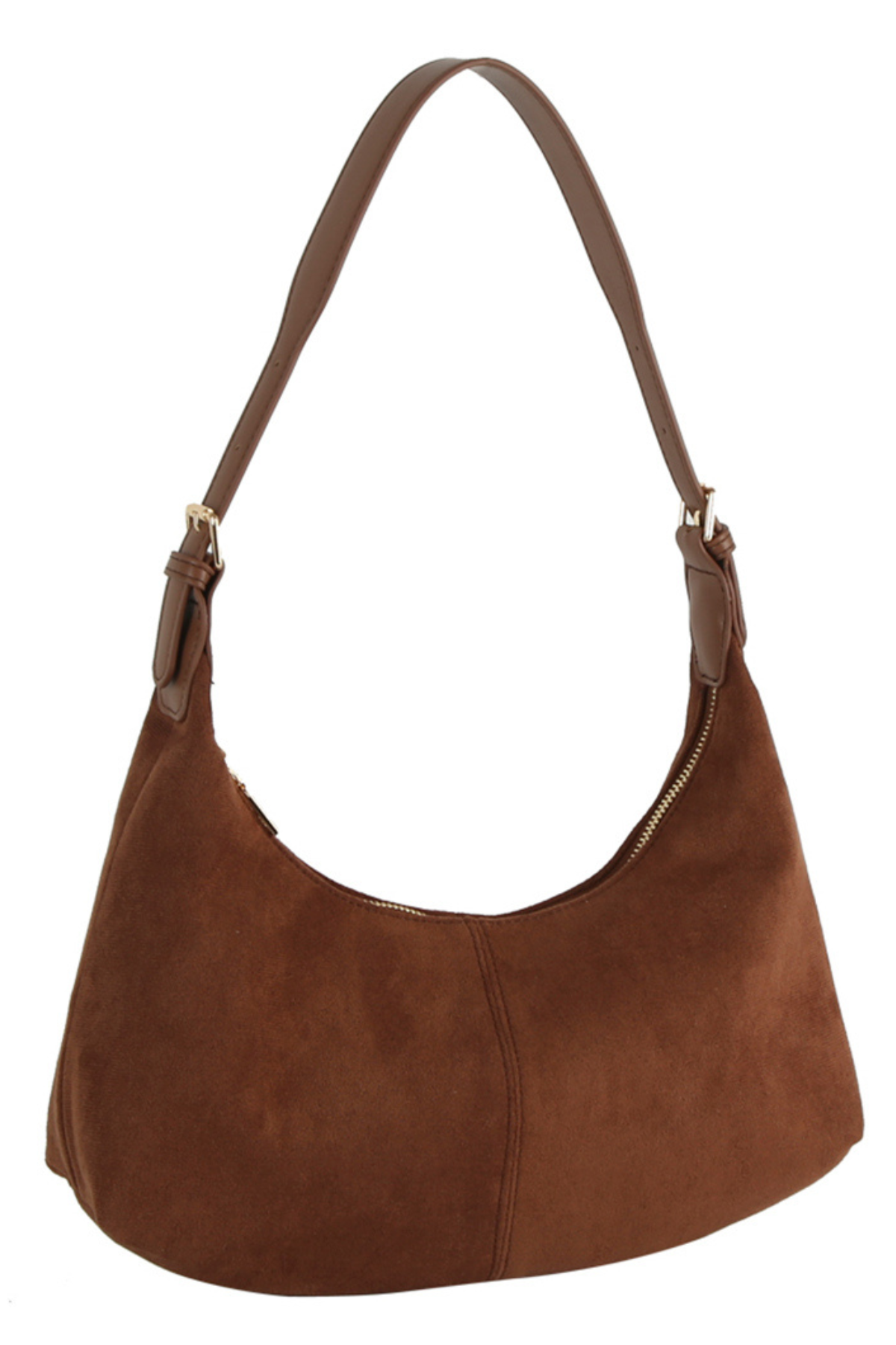 Kira Suede Shoulder Bag - Brown