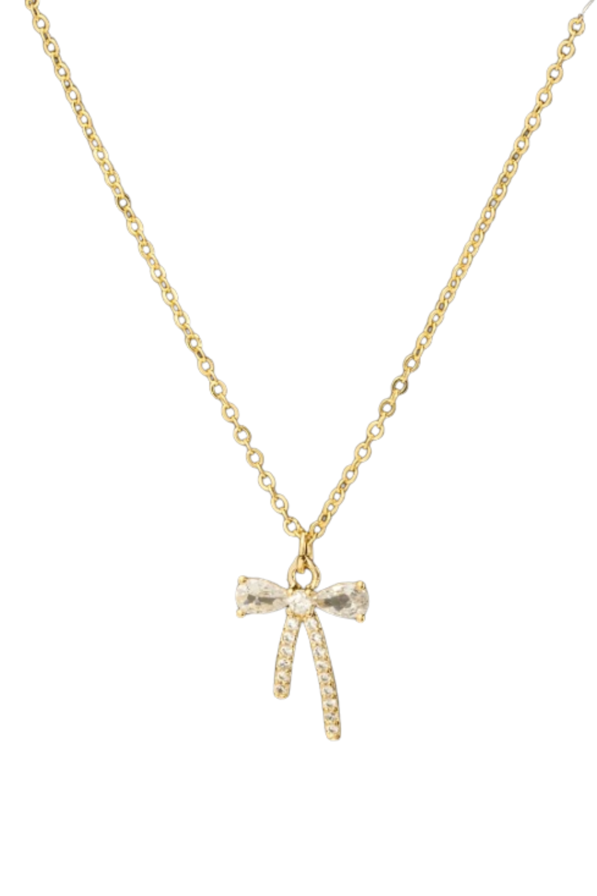 Jenna CZ Bow Necklace