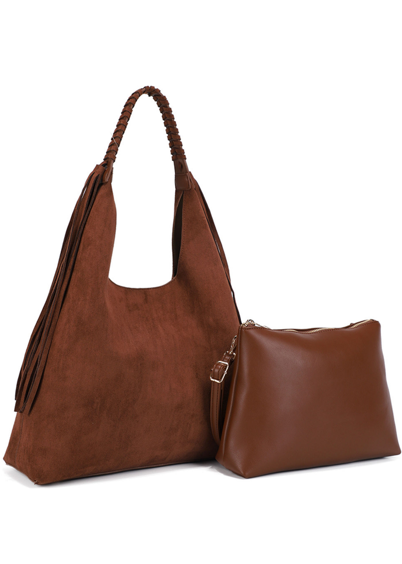 Mikayla Tassel Tote Bag - Cognac