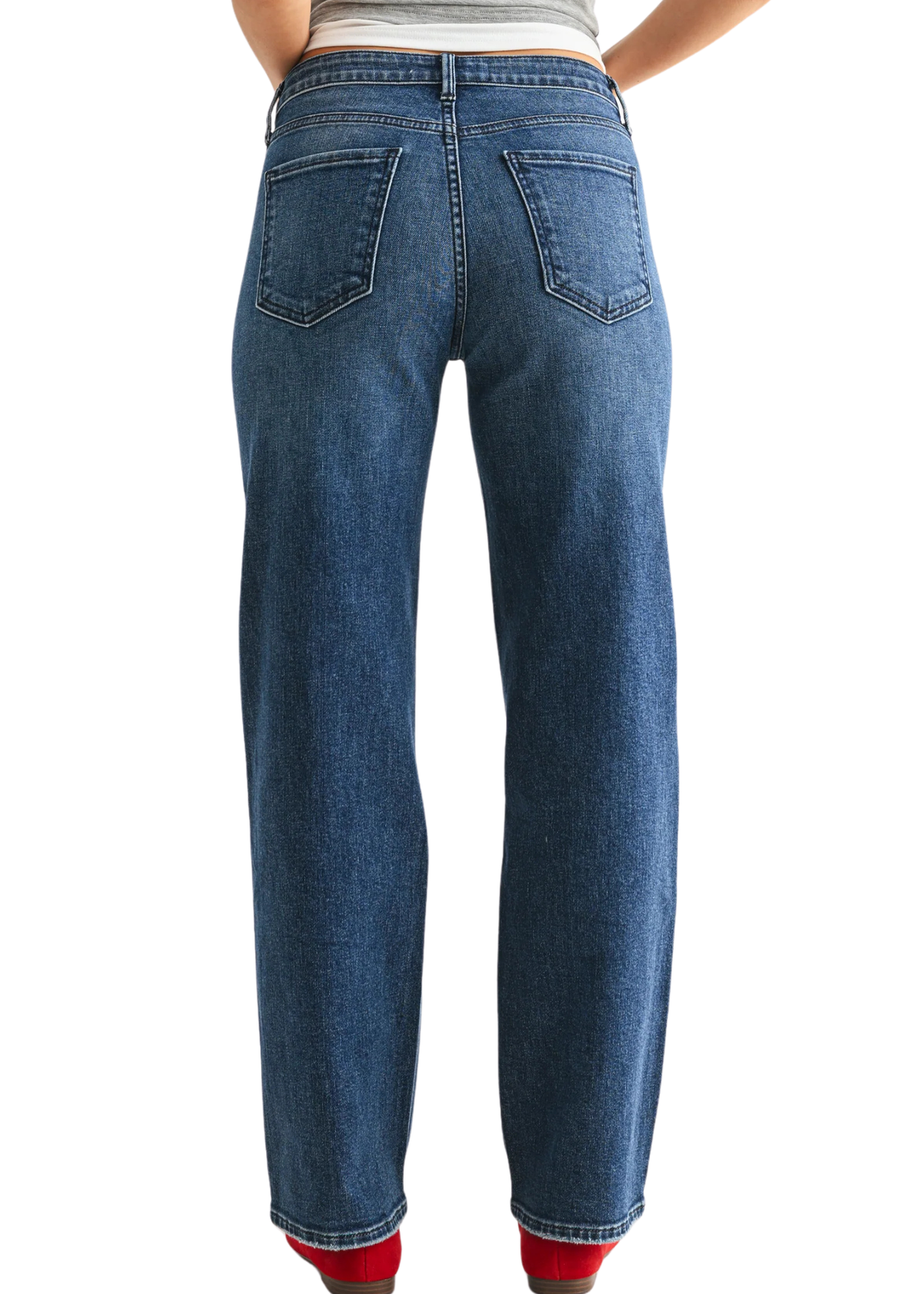Just Black Stretchy Straight - Dark Wash