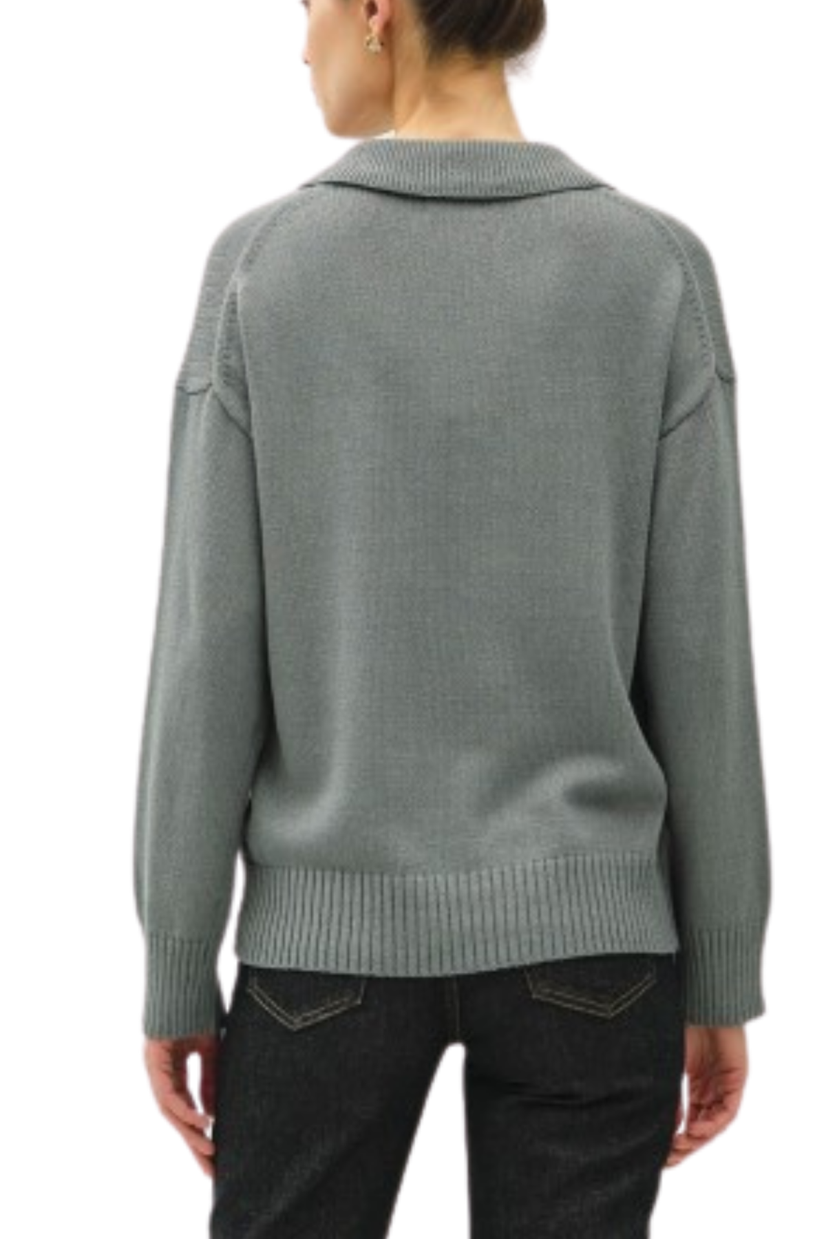 Collared Henley Sweater - Teal