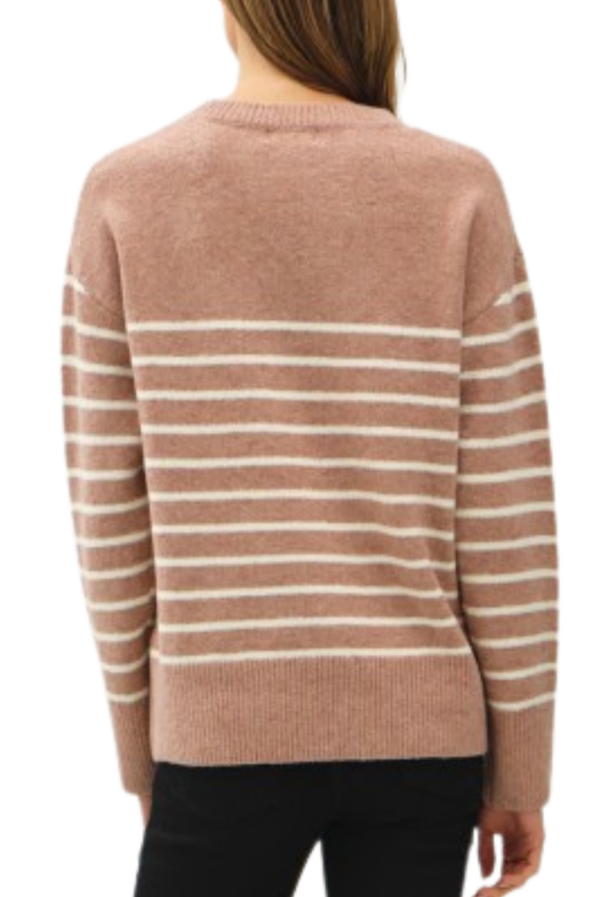 Corina Striped Sweater - Mauve