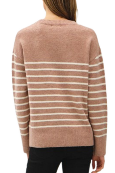 Corina Striped Sweater - Mauve