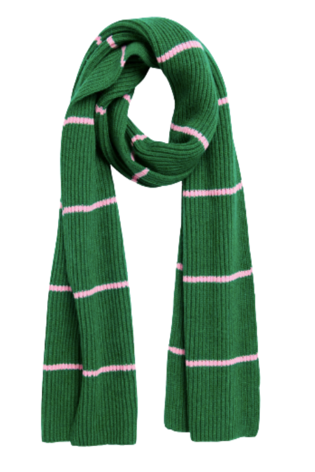 Allison Striped Scarf - Green