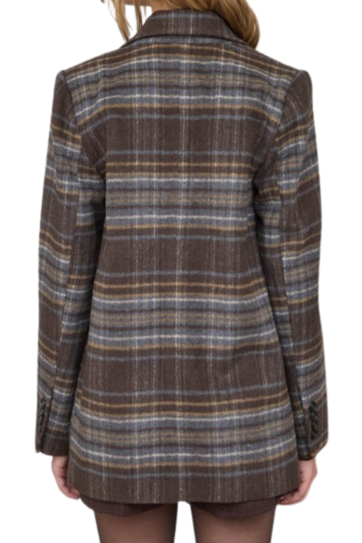 Mischa Plaid Blazer Coat