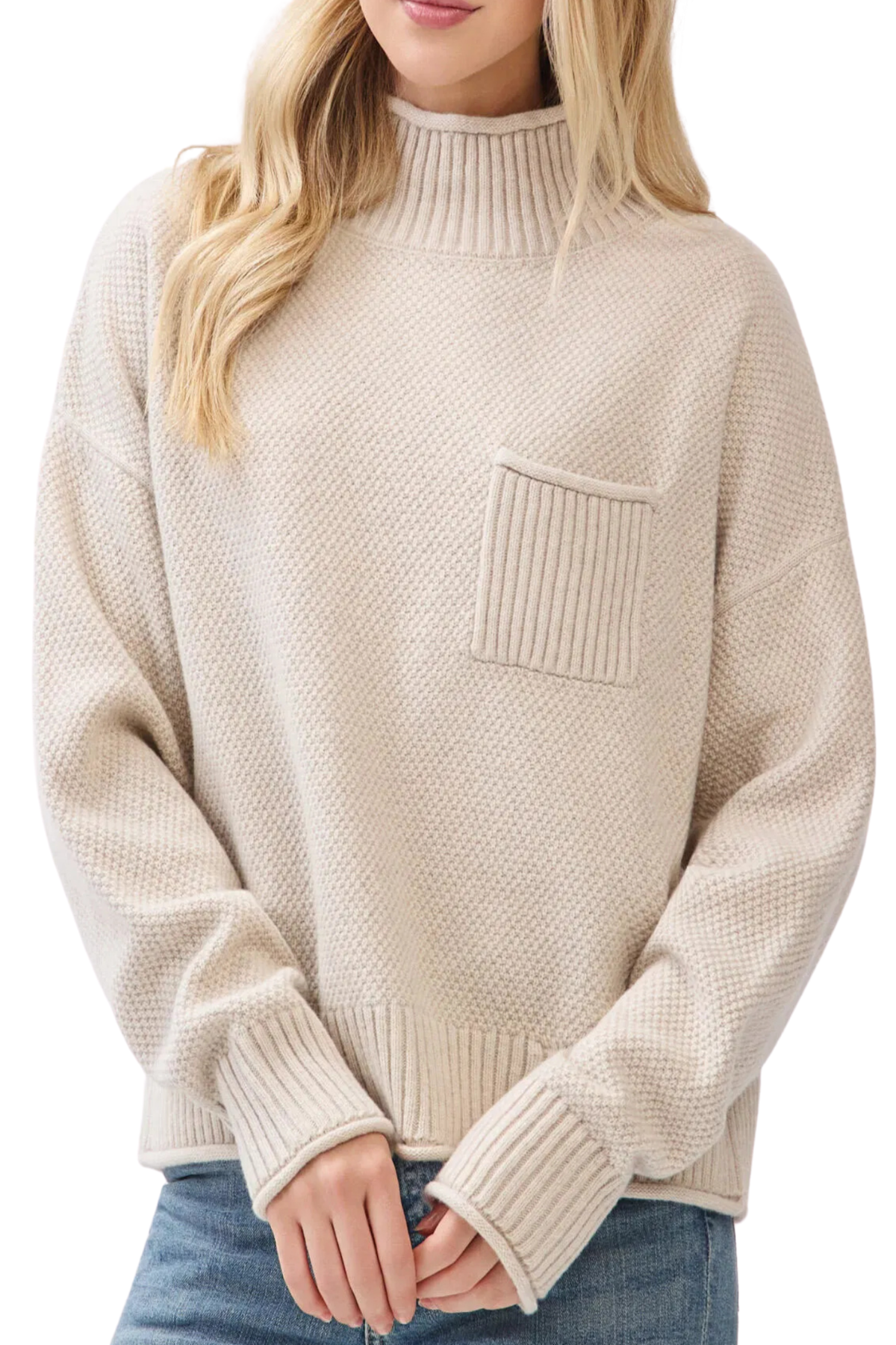 Vicki Turtleneck Sweater - Beige