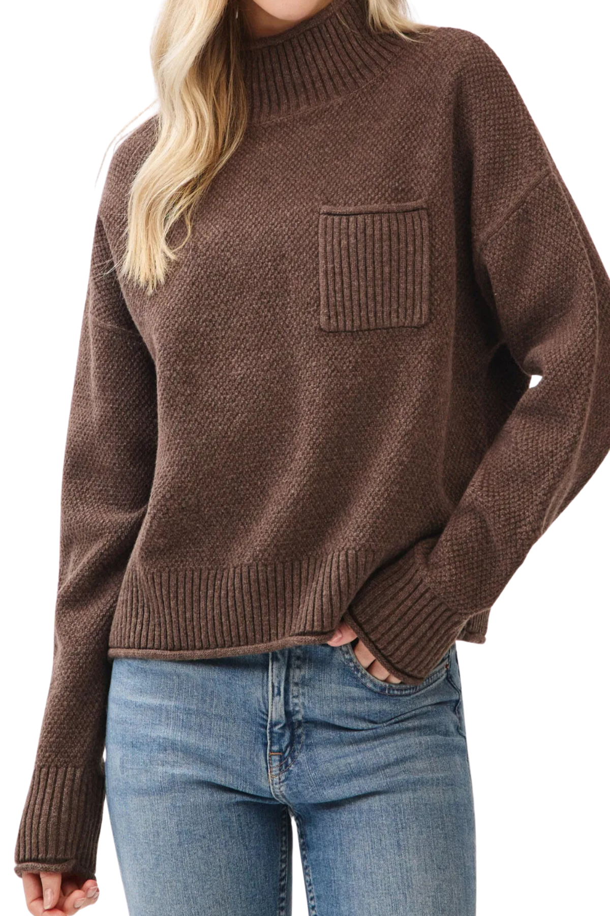 Vicki Turtleneck Sweater - Mocha