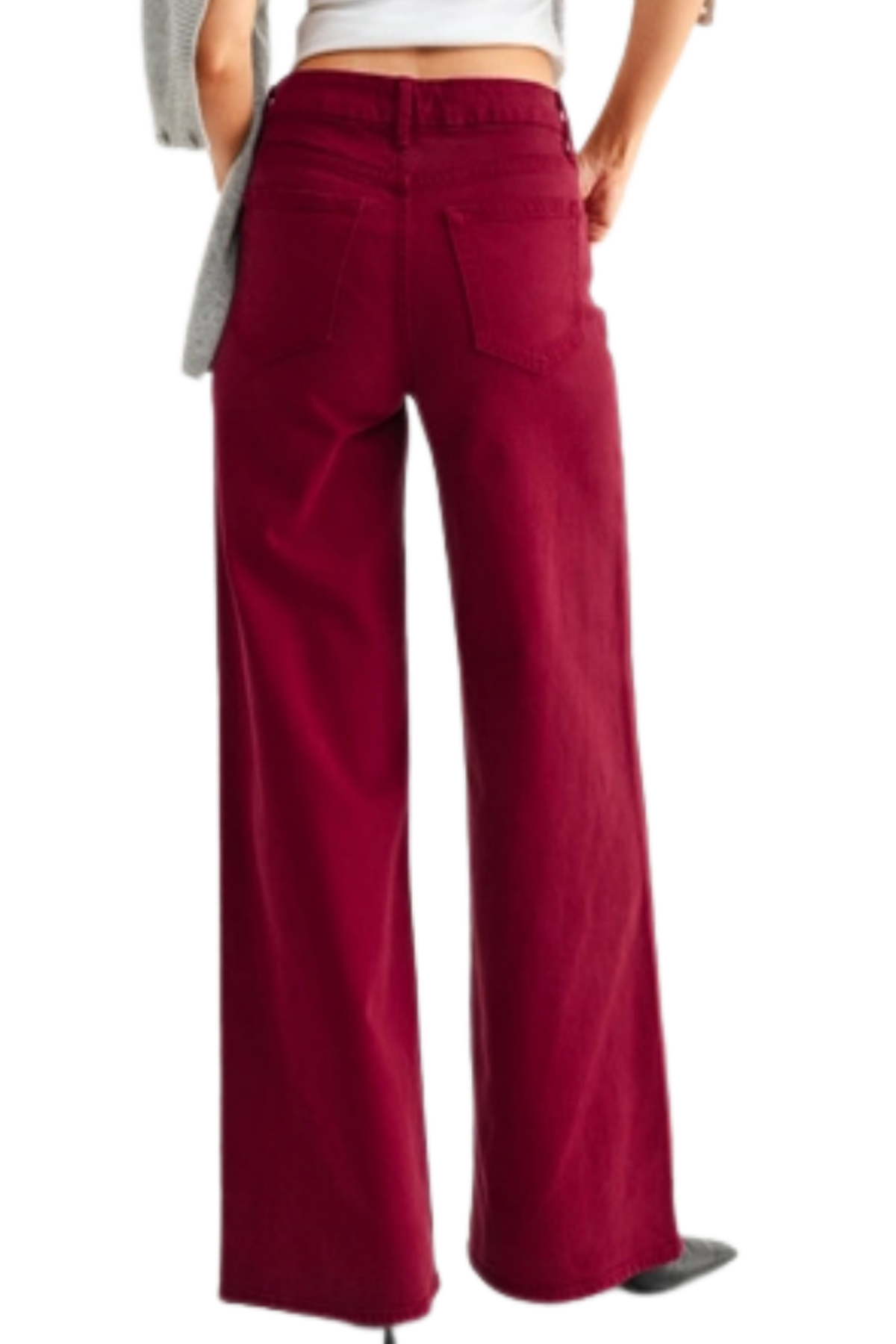 Just Black Palazzo Wide Leg - Cherry