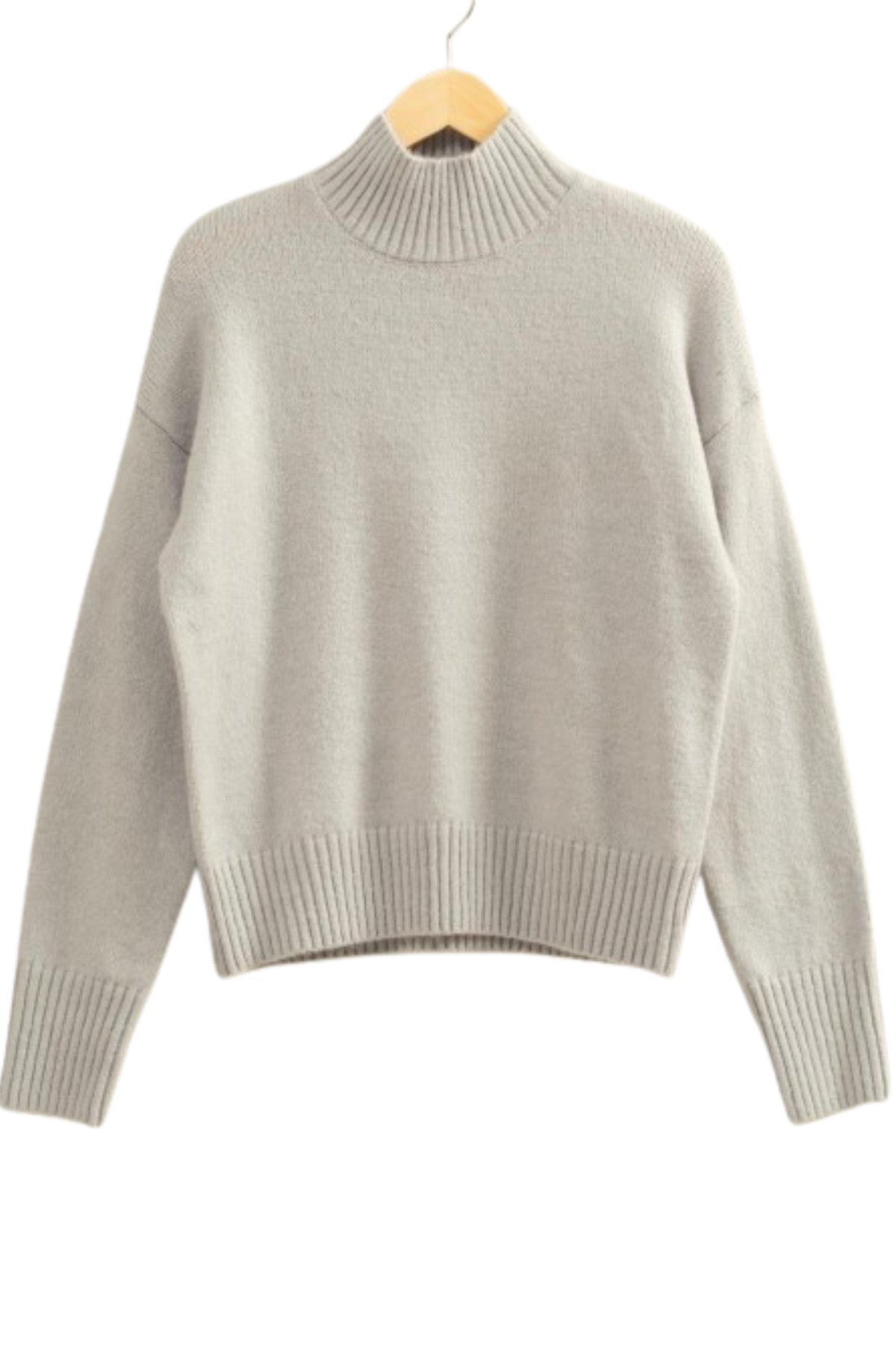 Eliana Mock Neck Sweater - Heather Grey