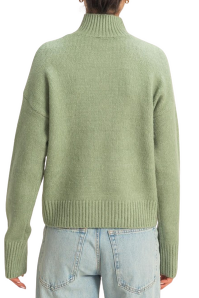 Eliana Mock Neck Sweater - Sage Green