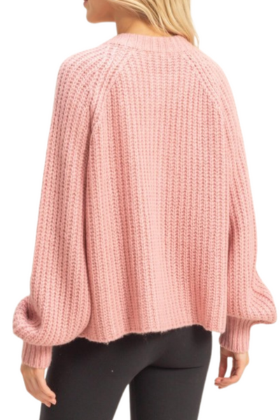 Lulu Chunky Knit Cardigan - Mocha