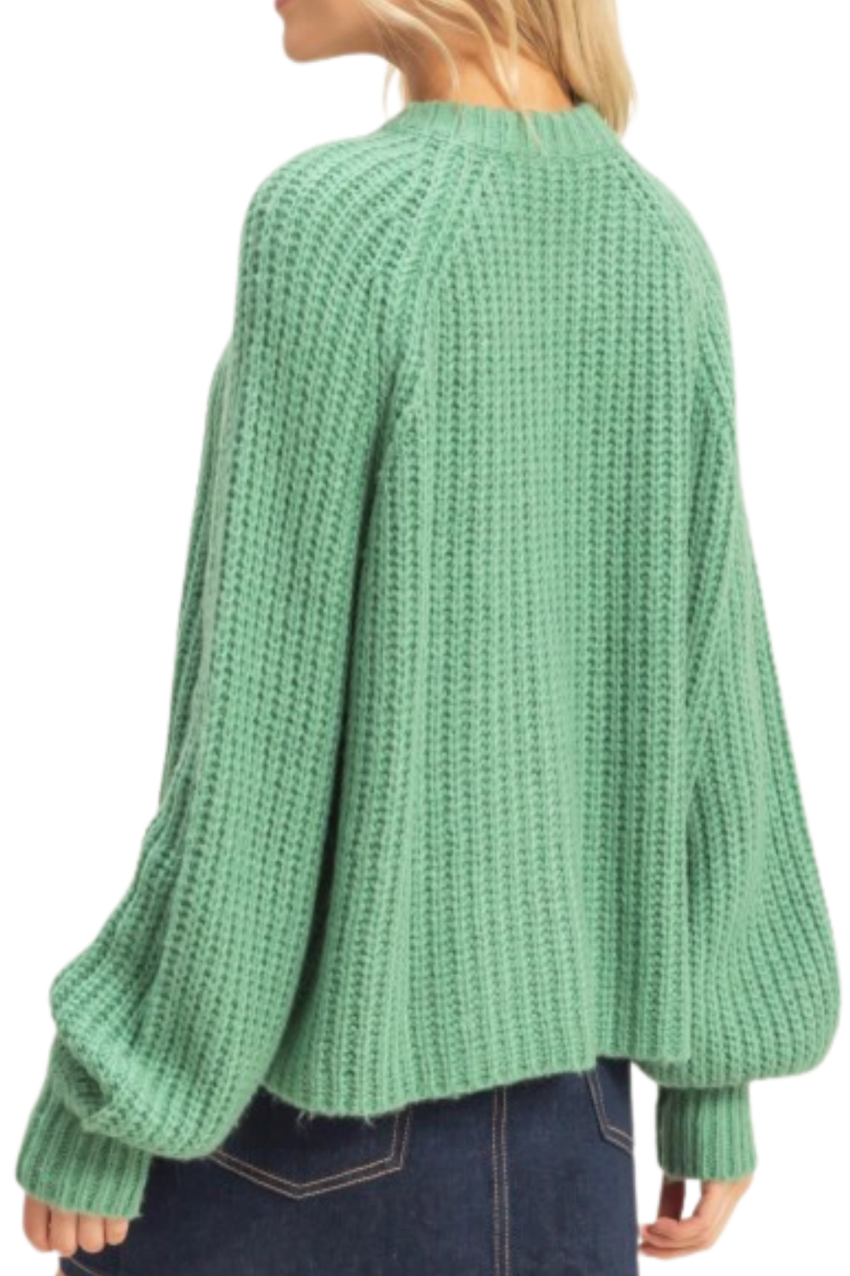 Lulu Chunky Knit Cardigan - Pistachio