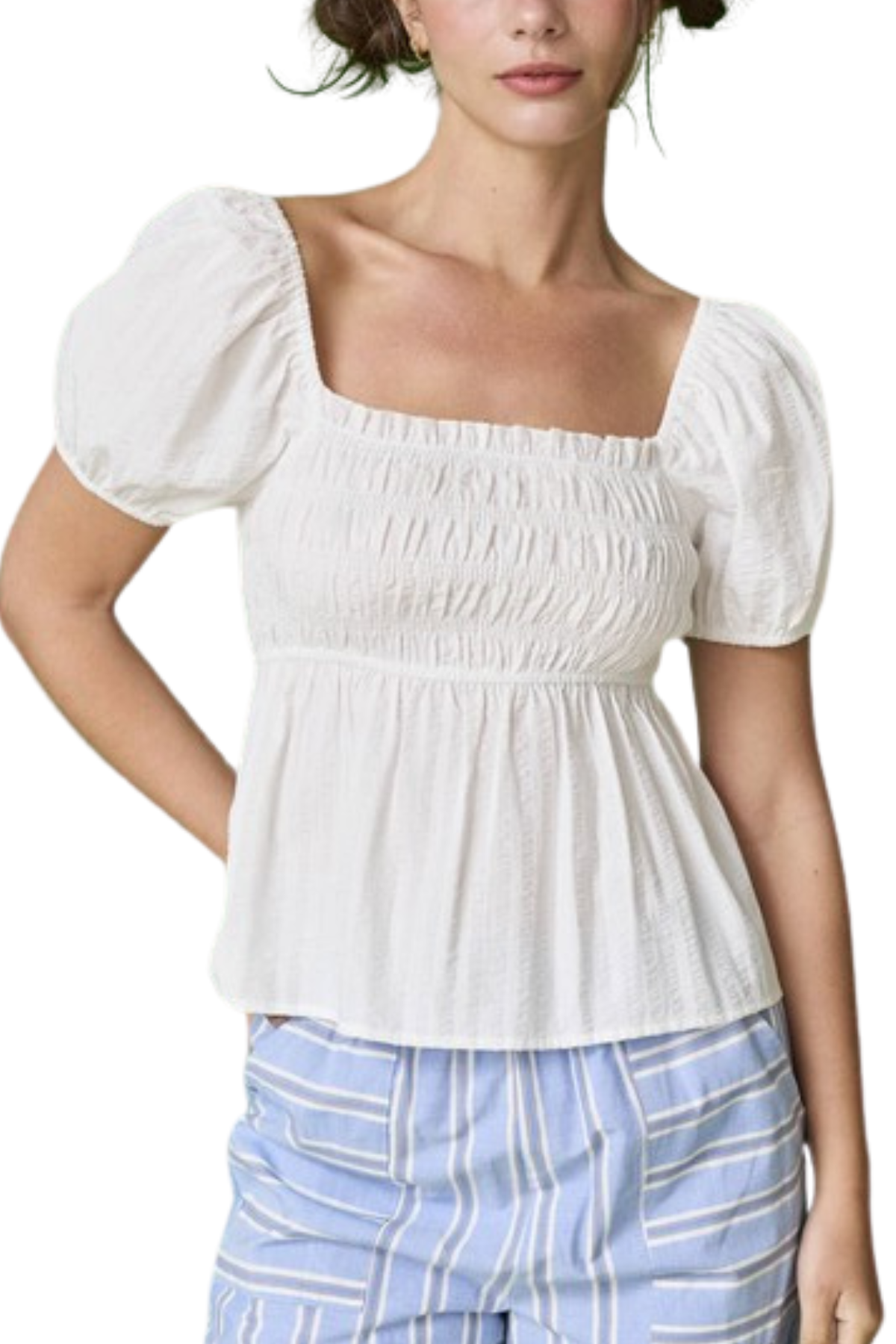 Lily Smocked Puff Sleeve Top