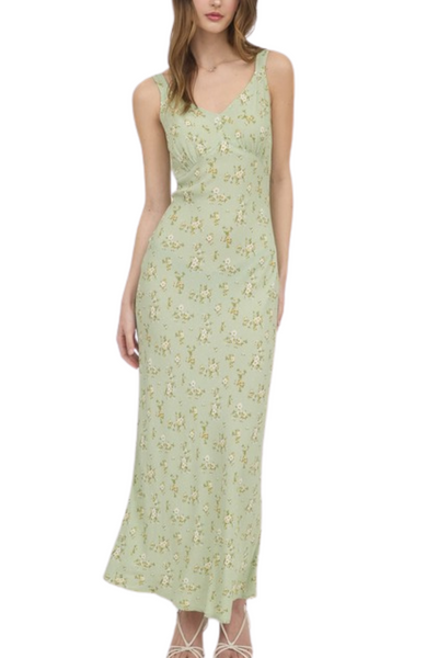 Kendall Floral Maxi Dress - Sage