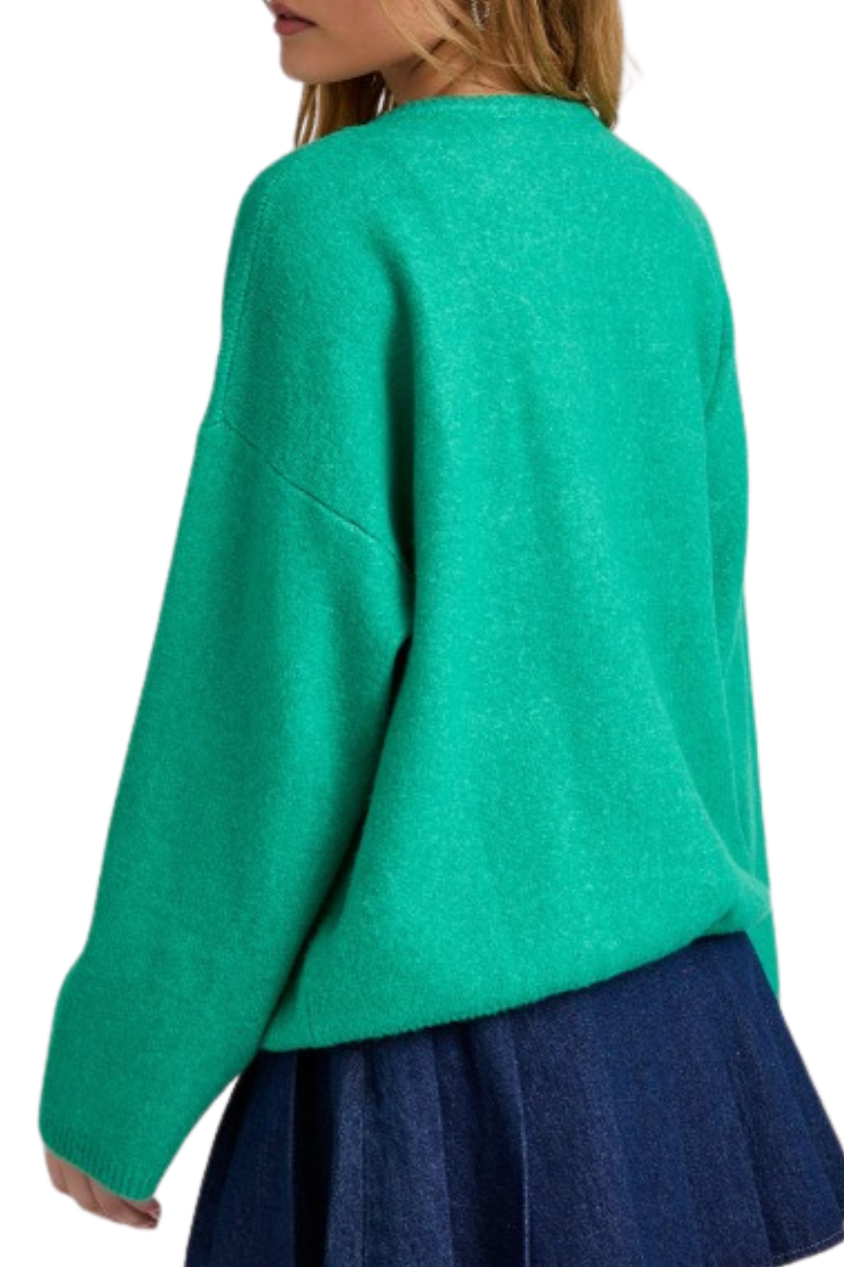 Lyssa Button Cardigan - Kelly Green