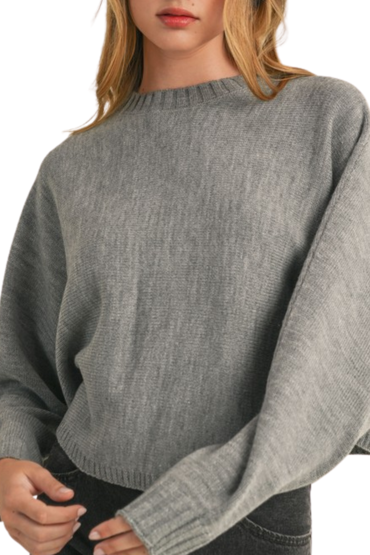 Mia Boxy Sweater - Grey