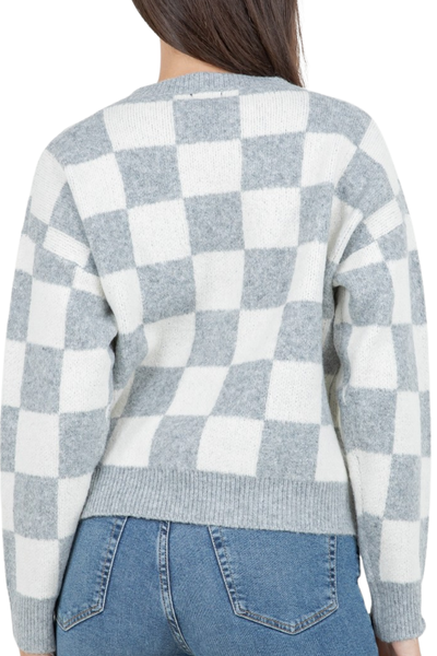 Leni Checker Sweater - Grey