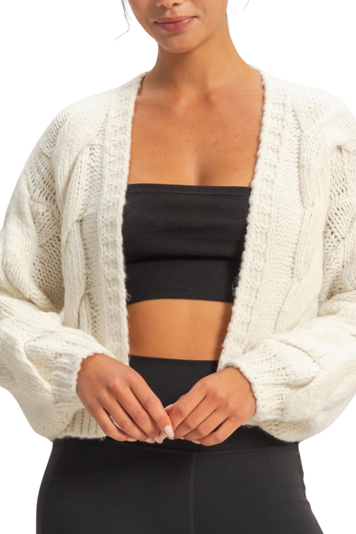 Siena Chunky Knit Cardigan - Cream