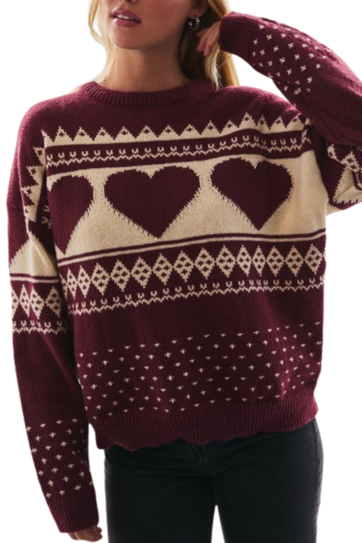 Heart Fair Isle Sweater