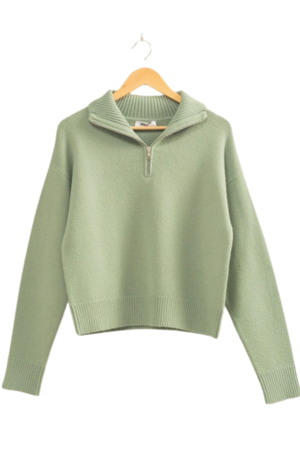 Sara Half-Zip Sweater - Sage