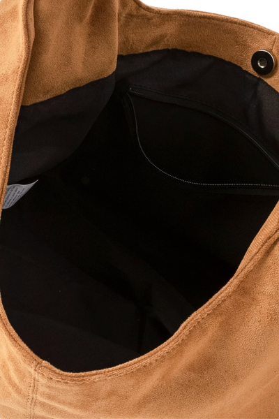 Jordi Oversized Suede Bag - Taupe