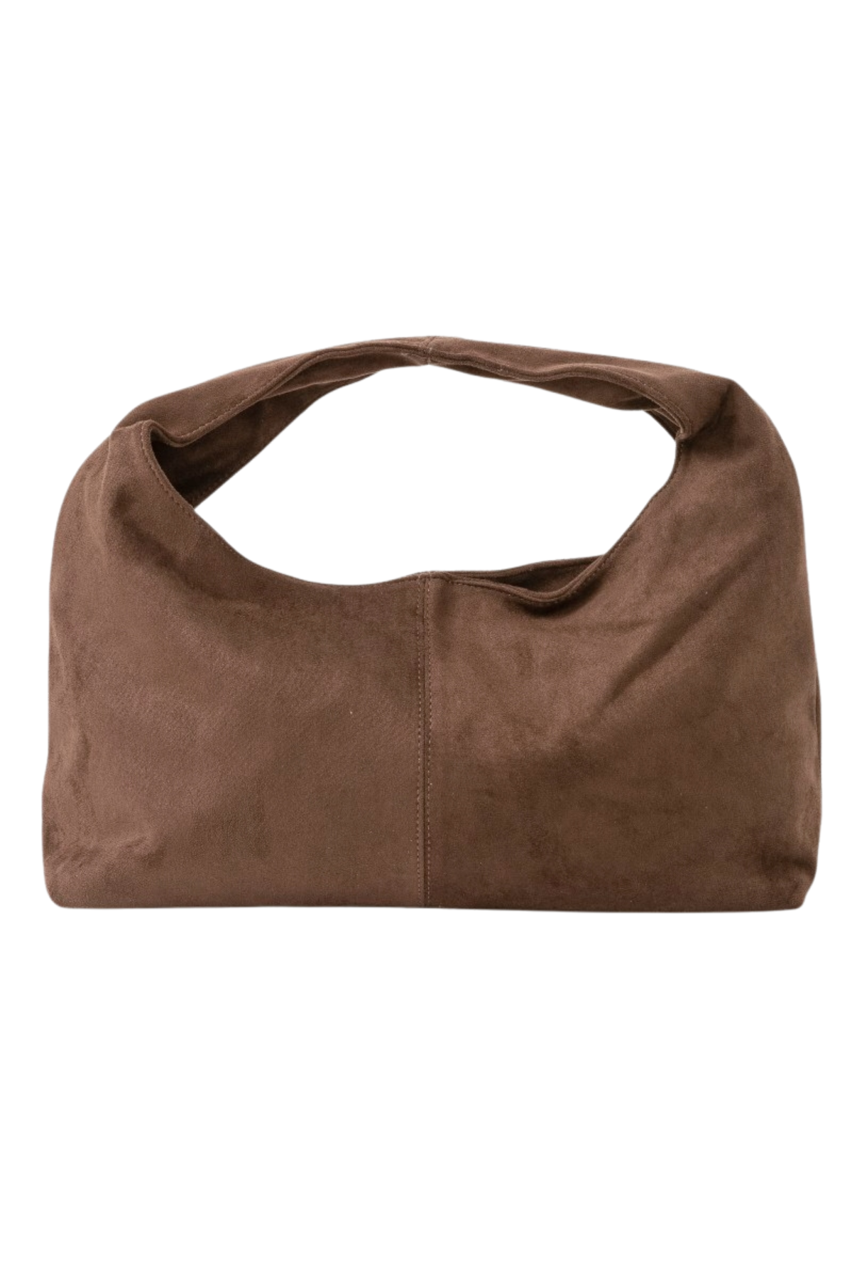 Jordi Oversized Suede Bag - Dark Brown