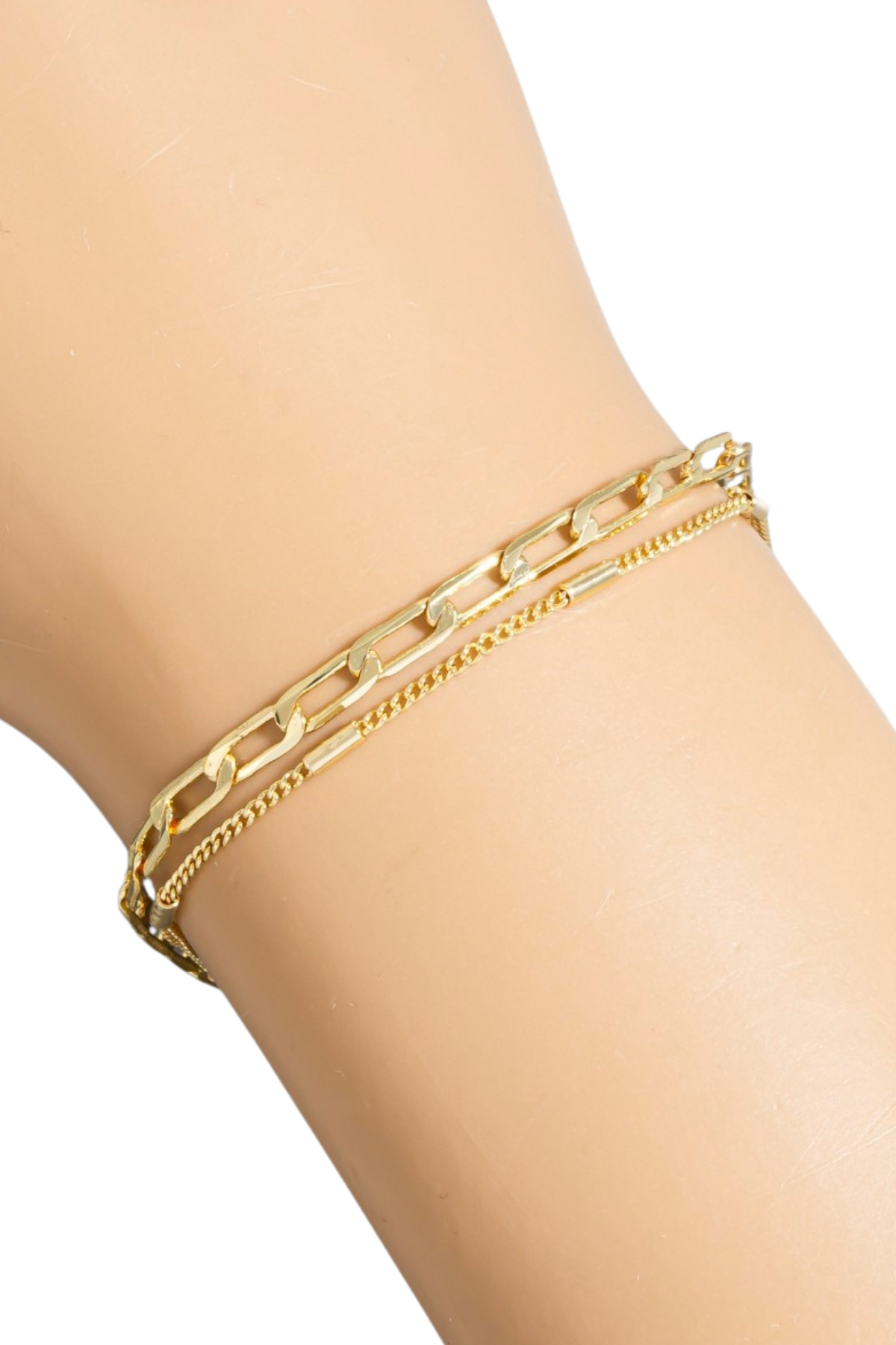 Layered Curb Chain Bracelet