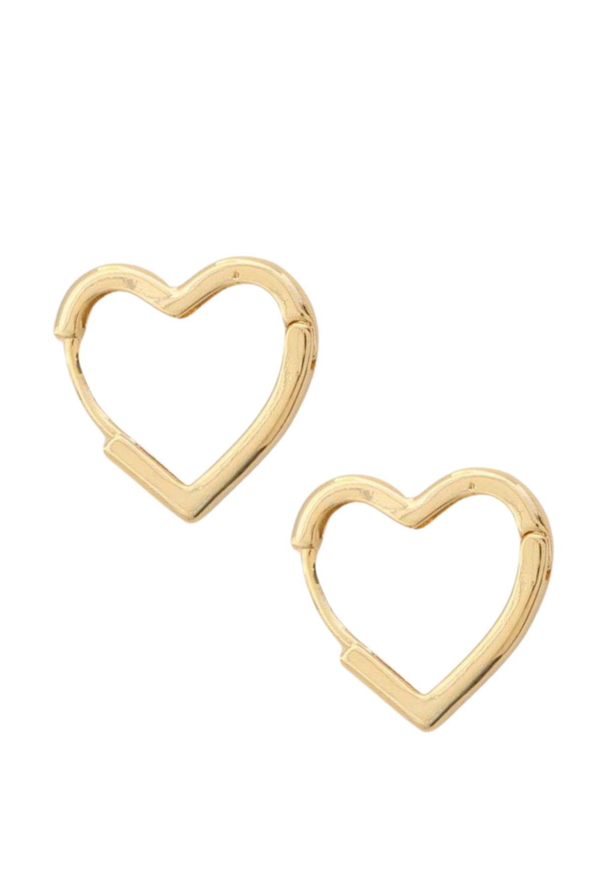 Heart Huggie Hoops