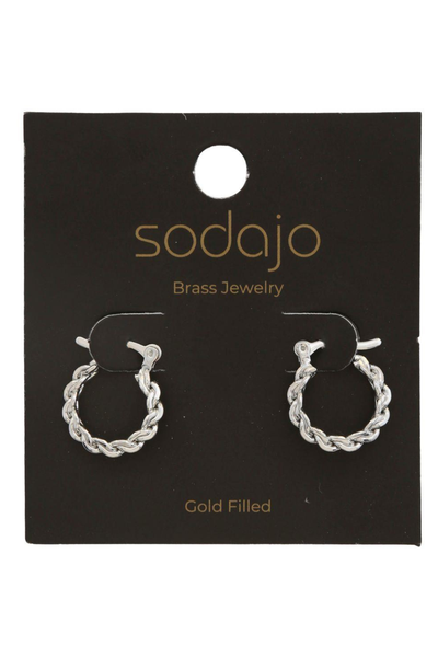 Ella Twisted Huggie Hoop Earrings