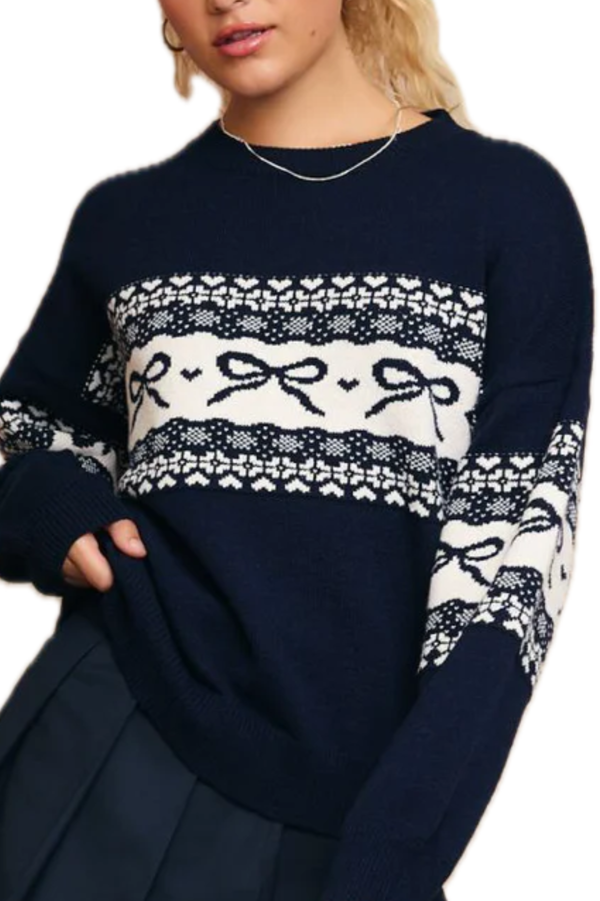Pipa Bow Print Sweater