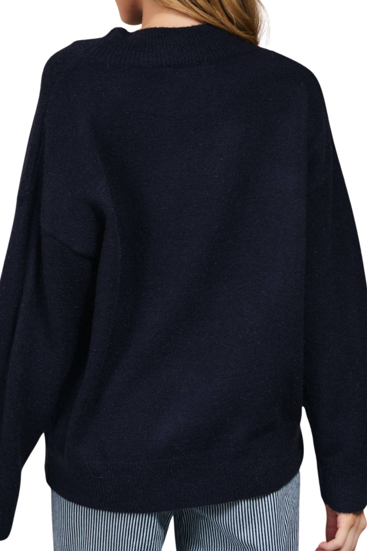 Martini Please Graphic Sweater - Navy